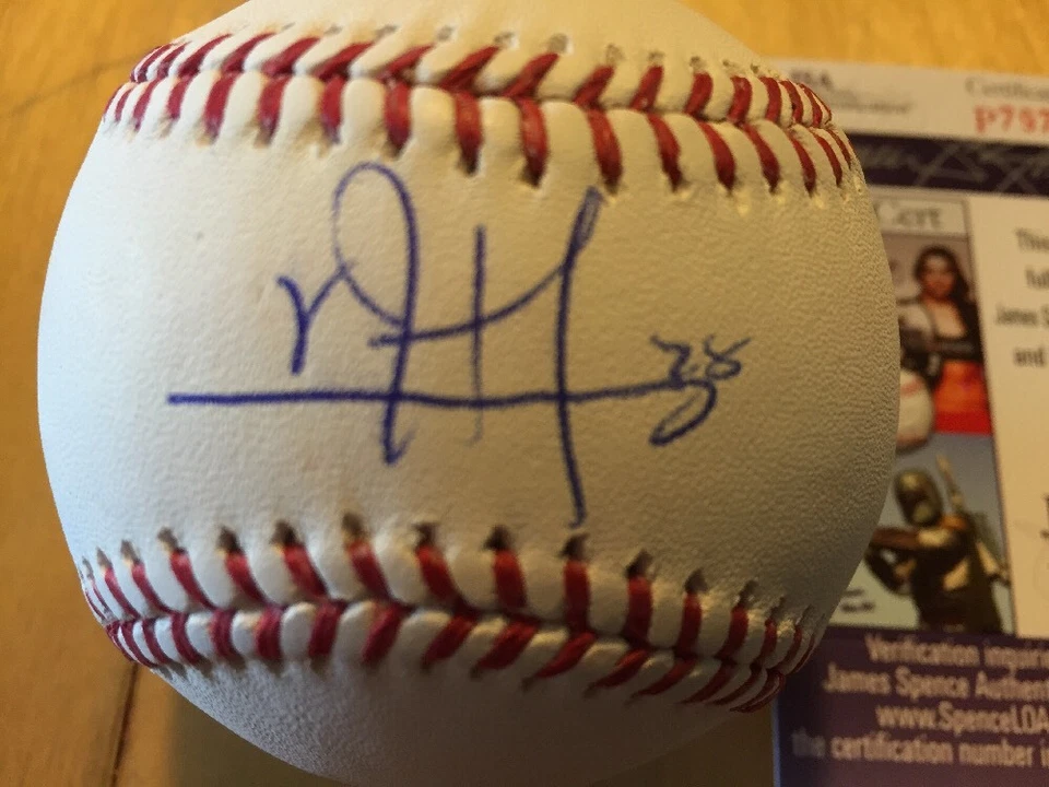 Vincent Velasquez Phillies Autograph Signed OMLB Baseball COA JSA - Image 2 of 4