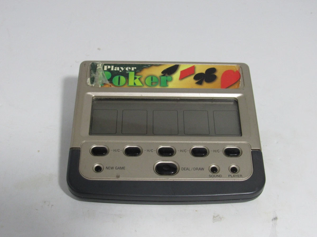 Radio Shack Deluxe 2 Player Handheld Poker Game 60-2670, TESTED