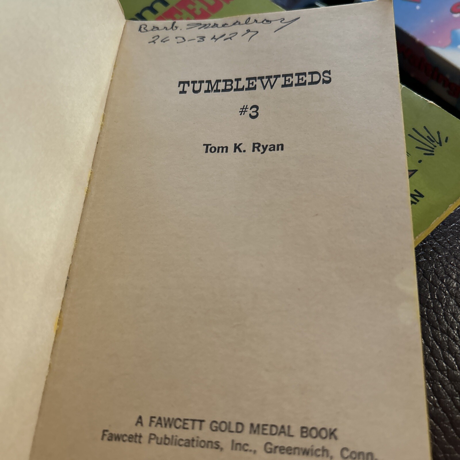 Tumbleweeds Head 'em Off & #3 Tom K. Ryan Paperback Gold Medal 1st Ed 1970 1980