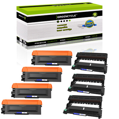 4PK TN660 Toner Cartridge +3PK DR630 Drum Unit Fit For Brother HL-L2320D L2360DW