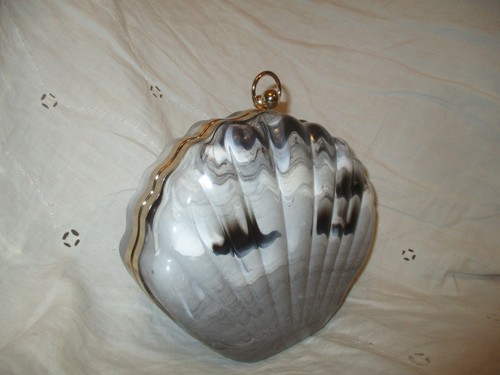 Bolso clutch/brossbody/hombro con carcasa de plástico jaspeado - Imagen 10 de 12