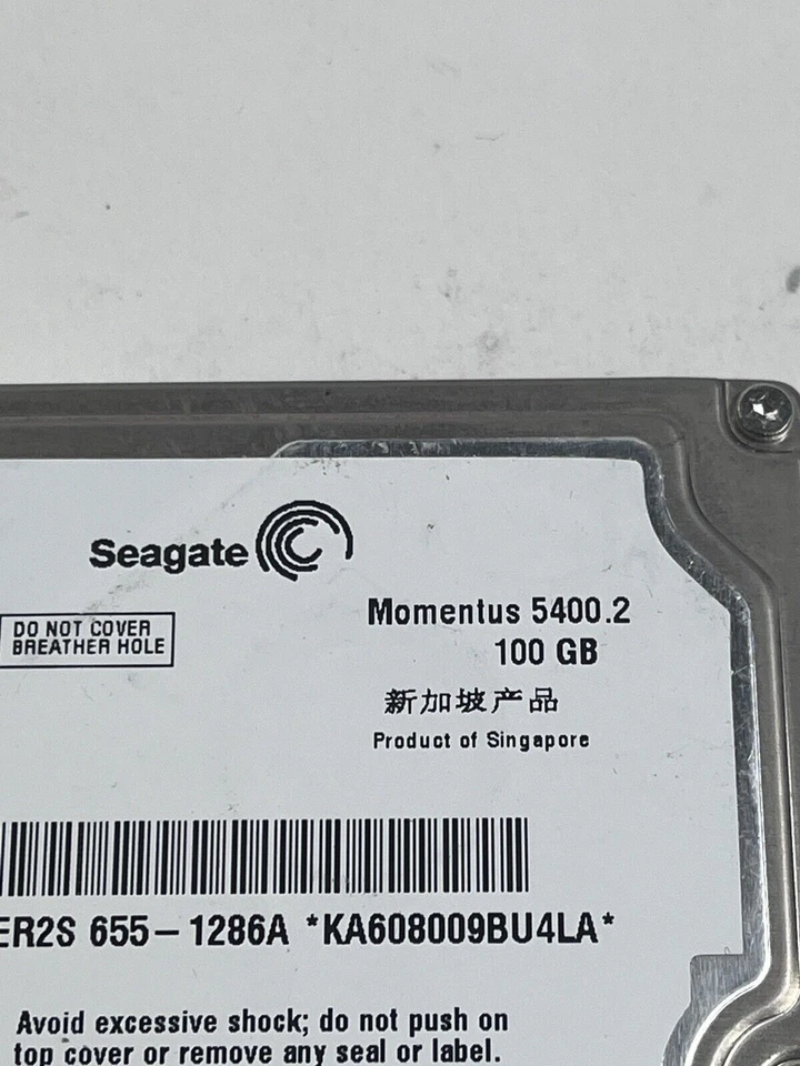 Seagate 2.5" SATA HDD ST9100824AS , 100GB, 5400RPM - Image 2 of 4