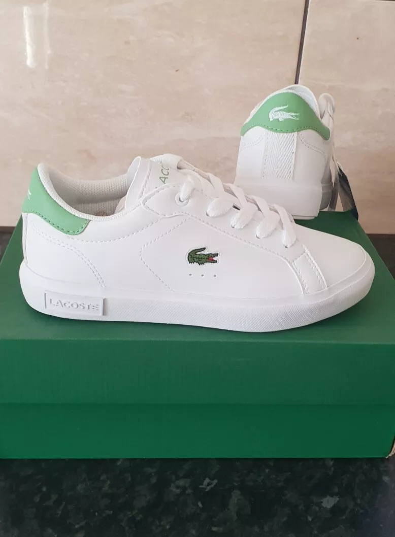 Lacoste Infant Boys Girls Powercourt Trainers Kids Children Shoe RRP 49.99