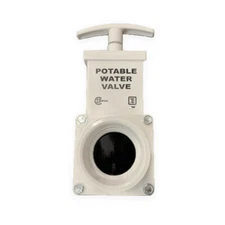 Valterra T1001APW Fresh Water Gate Valve Drain Valve 1-1/2" Spigot x Slip, White