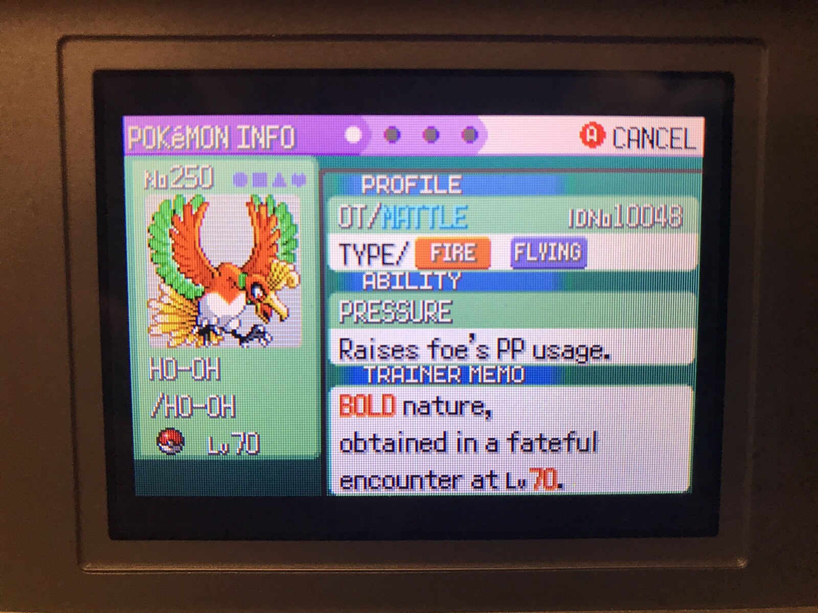 Pokemon Colosseum 100% Completion Mattle Ho-oh Event Distribution Service |  eBay