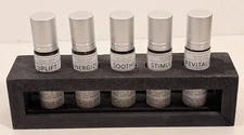 5 Pack Aroma Aria Essential Oils with Holder | .33 fl. oz/10ml | Made in the USA