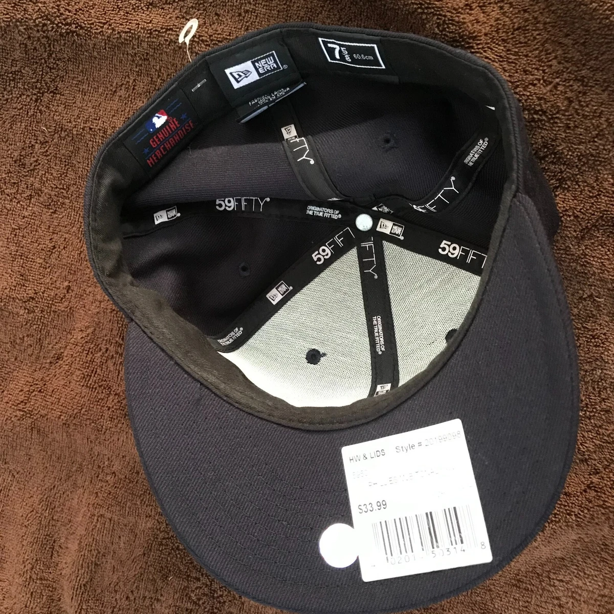Philadelphia Phillies Hat New Era 59Fifty Sz 7 5/8 DARK BLUE Fitted Cap logo NEW