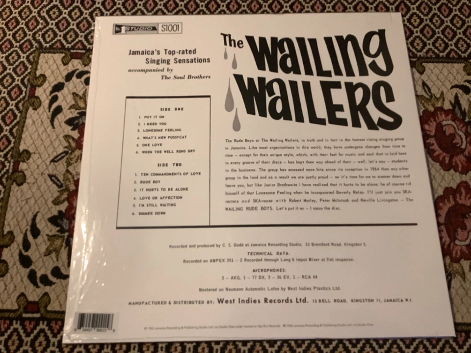 Wailing Wailers , Studio 1 , Limited Red Vinyl !!. - Image 2 of 3