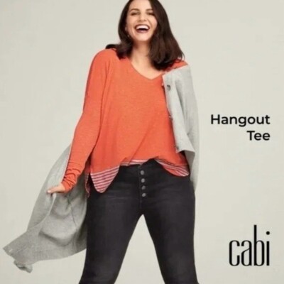 Cabi Style 4190 Hangout Tee in Bossa Nova Stripe Size XS