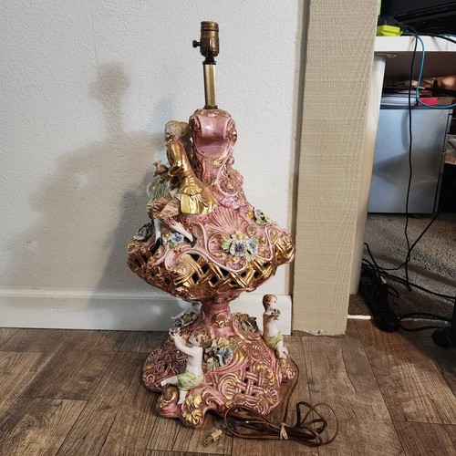 Capodimonte Figural Lamp | Vintage Italian Figurine Lamp | Large, Rare - Picture 11 of 16