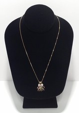 14K YELLOW GOLD BIRTHSTONE LITTLE BOY CHILD KIDS CHARMS PENDANTS NECKLACE