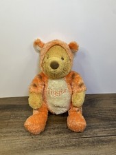 Tigger in Winnie the Pooh Costume 12" Beanbag Rattle Plush Disney Baby