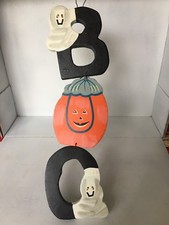 Halloween Wooden Boo Hanging Decoration 11 3/4"