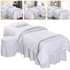 Beauty Massage Bed Full Cover Table Sheet SPA Cover Skirt Bedspread 1 Set