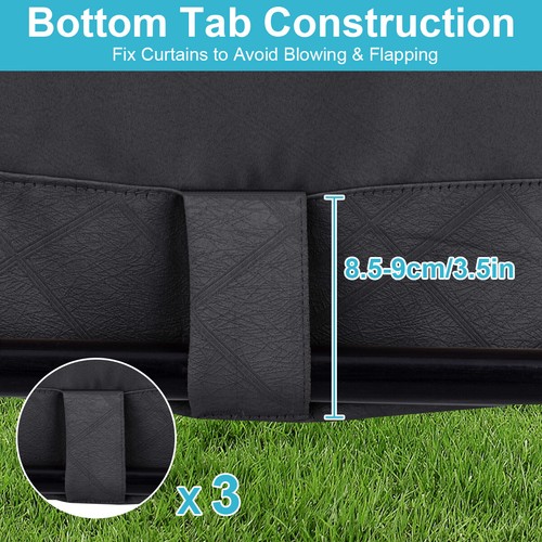 Patio Outdoor Waterproof Curtains Windproof Blackout Drapes Top Bottom Grommet - Picture 75 of 82