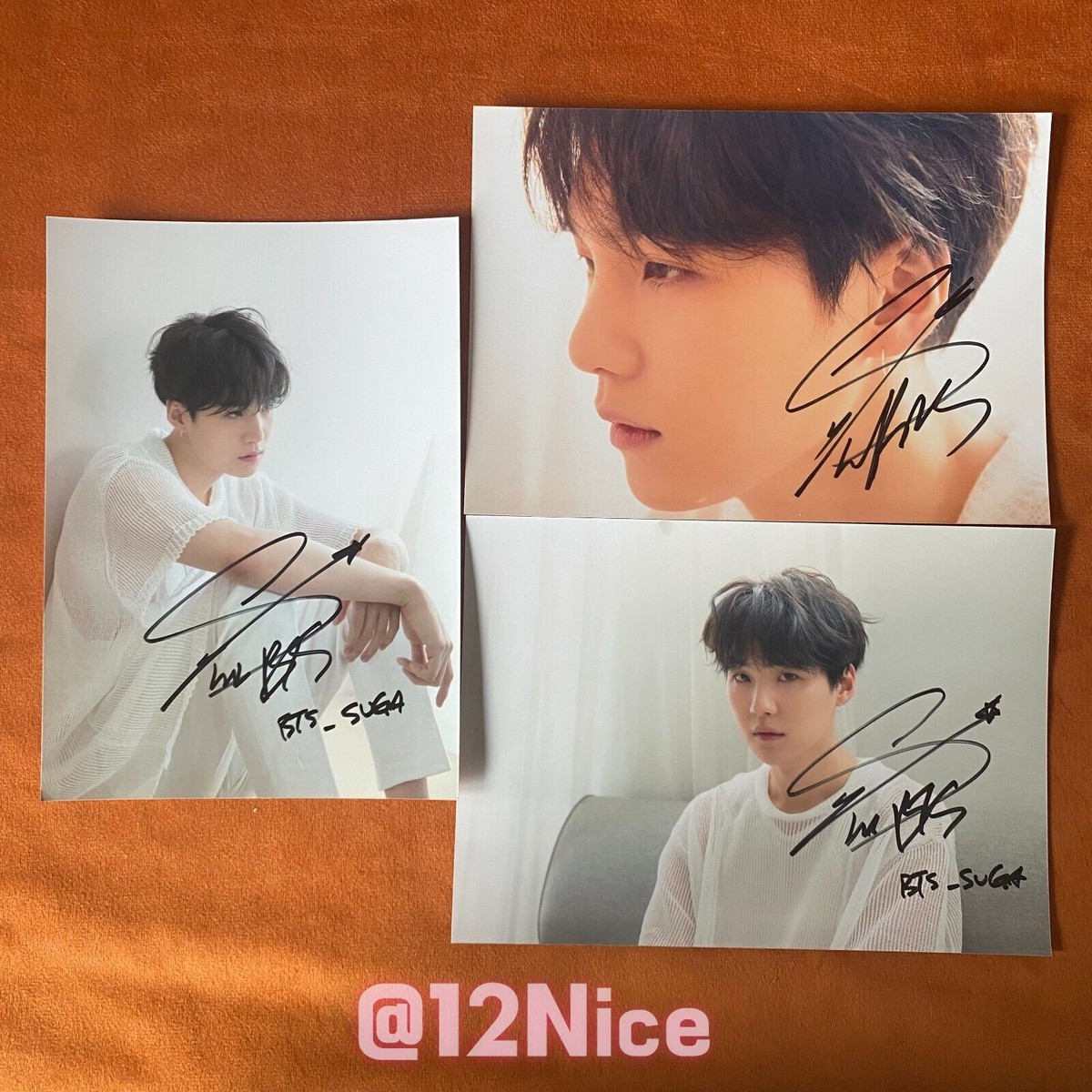 BTS SUGA AUTOGRAPHED SIGNED PHOTO LOVE YOURSELF 转 K-POP