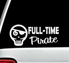 Pirate Decal Sticker for Car Window Jolly Roger Skull BG328