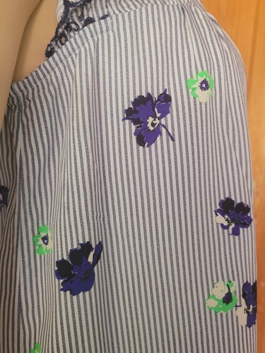 Old Navy Floral Striped Spring Summer Dress Size XS / TP Lined ~100% Cotton - Picture 16 of 22