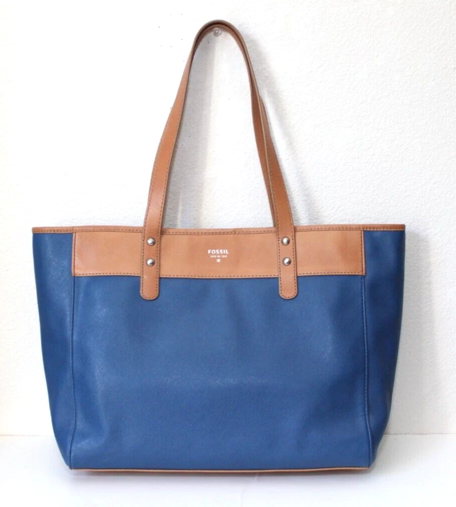 Fossil blue tote cheap