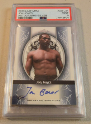 JON JONES 2010 LEAF MIXED MMA AUTO #AU-JJ1 JON JONES RC PSA 9 | eBay
