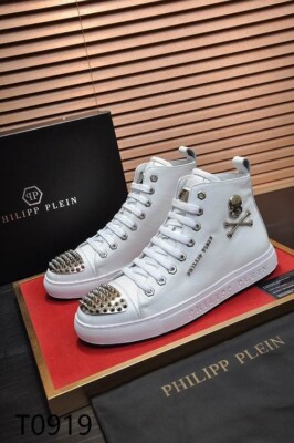 SCARPE BORCHIATE SKULL PHILIP PLEIN SNEAKERS PHILIPP SHOES SCARPA NIETEN SCHWARZ