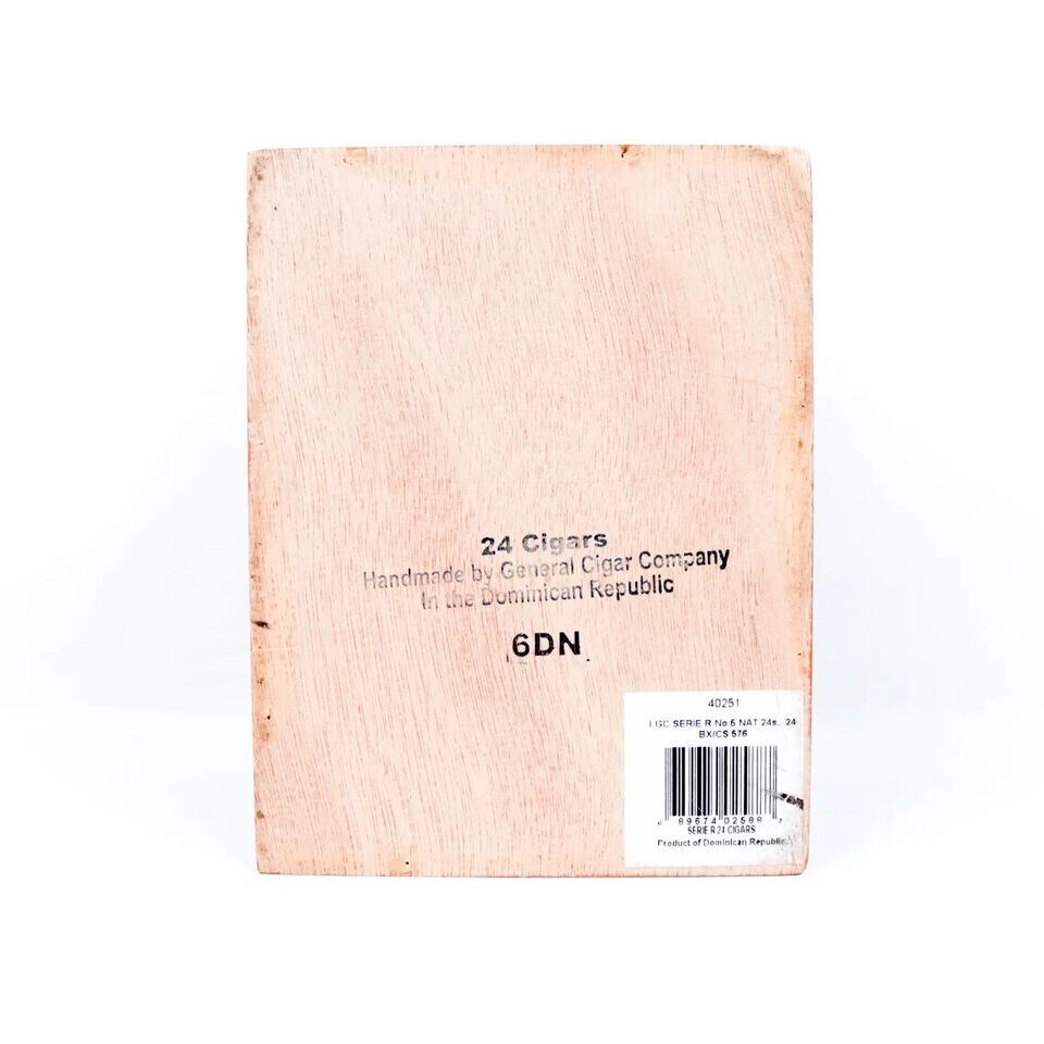 La Gloria Cubana No. 5 Serie R Empty Wooden Cigar Box 6" x 4.5" x 4.75"