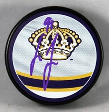 CARL GRUNDSTROM SIGNED LOS ANGELES KINGS REVERSE RETRO Puck AUTOGRAPHED +COA