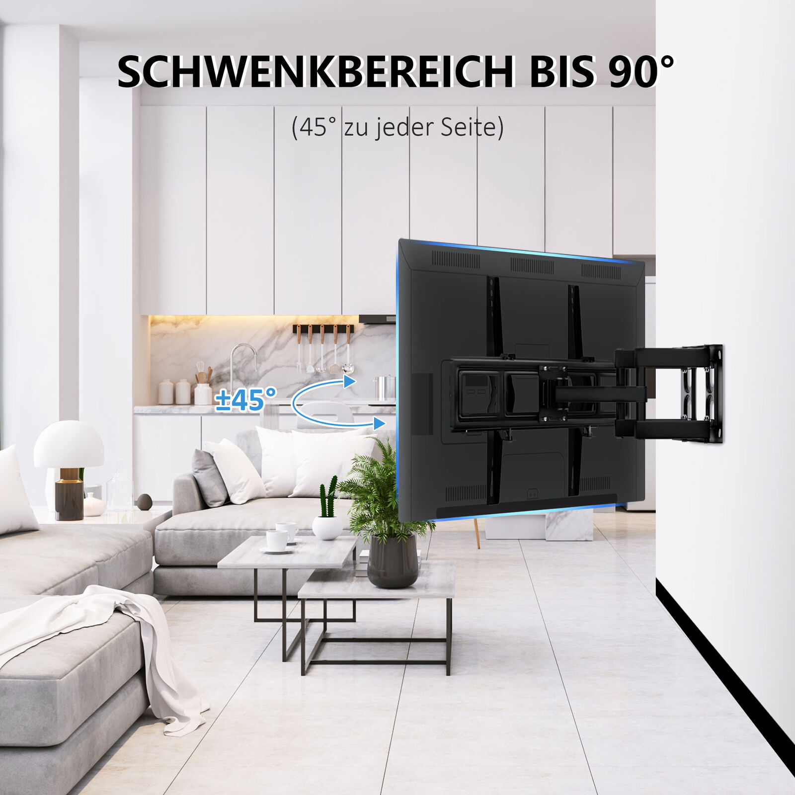 LED LCD TV Fernseher Wandhalterung schwenkbar Wandhalter neigbar 32 84 Zoll 