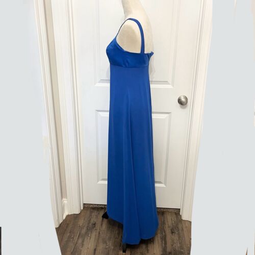 Adrianna Papell Occasions Royal Blue Formal Maxi Dress Chiffon Evening Gown SZ 4 - Picture 6 of 12