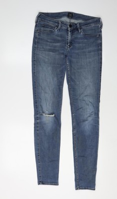 Lee Damen blau Skinny Jeans Größe 10, Distressed Denim