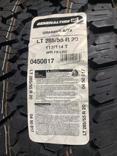 4 Take Off Lt 285 55 20 Lrd 8 Ply General Grabber Atx All Terrain Tires