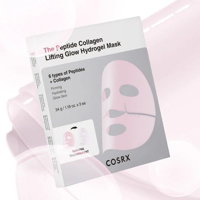 COSRX The Peptide Collagen Lifting Glow Hydrogel Mask 34g*3ea