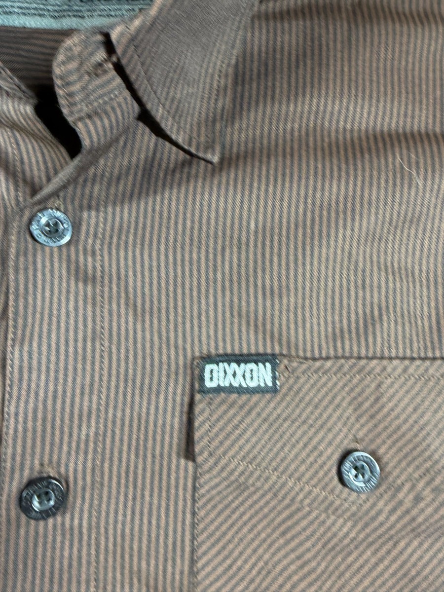 Dixxon Workforce Form Function Brown Stripe Work Shirt Men’s L View 4