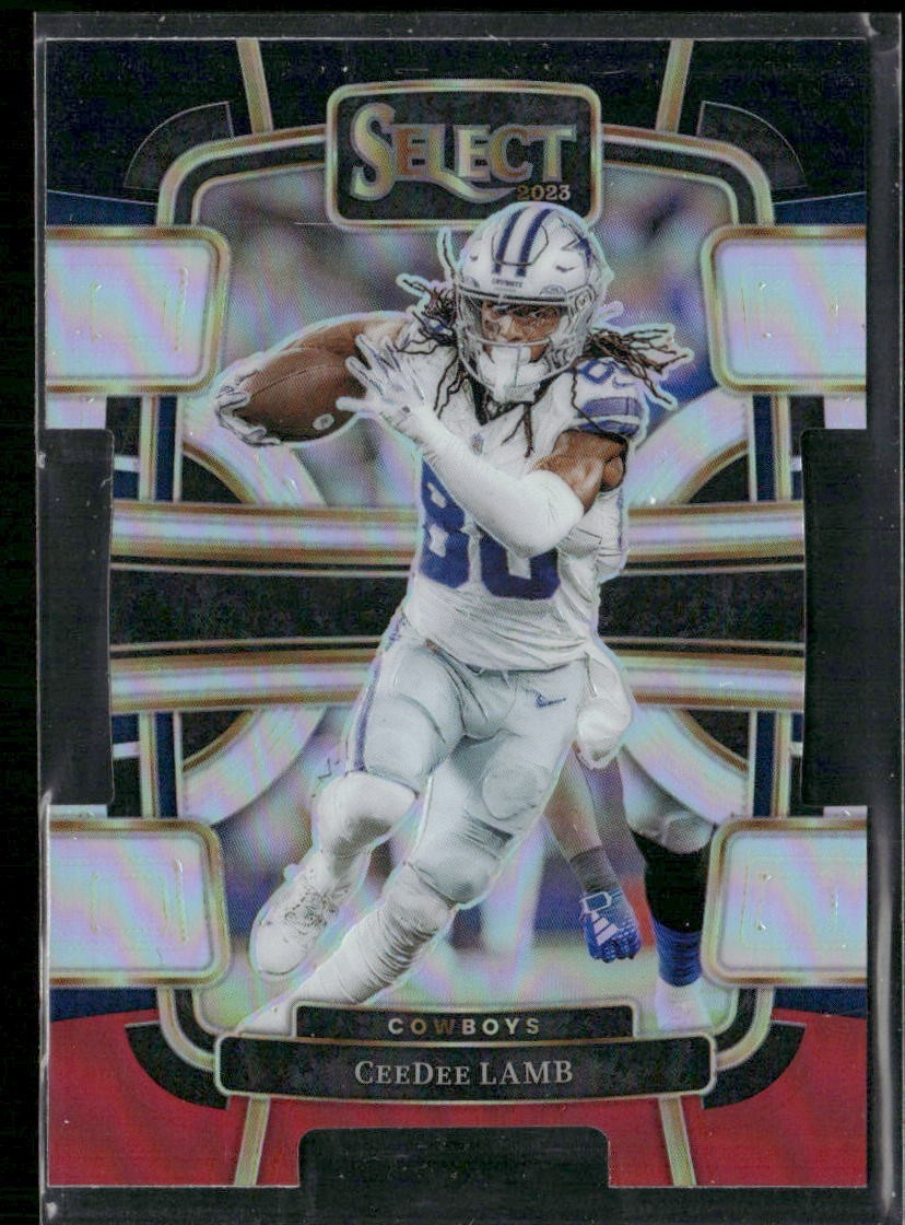 2023 Panini Select - Concourse CeeDee Lamb #29 Black & Red Prizm Die-Cut