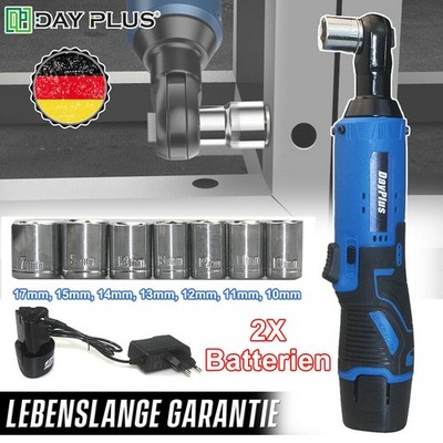 12V Akku-Ratschenschlüssel 3/8'' 40Nm Elektrischer Rechtwinkliger Powerschlüssel