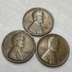 #4A: (Set of 3) Beautiful 1927D Lincoln Wheat Penny Cent~ Bid Now HOT SALE!