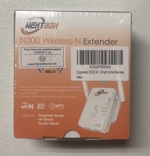 NEXTBOX WiFi Range Extender N300 Wireless Signal Booster Repeater White - NEW