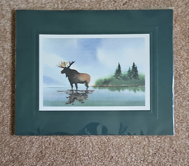 Stroke of the Heart Moose Print by Tom Soucek 8x10 Horizontal Wildlife Green