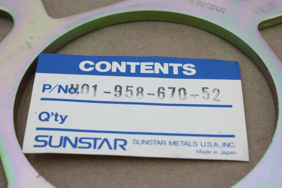 PIÑÓN TRASERO SUNSTAR 52T ACERO PARA HONDA ATC185 ATC185S 1981 1982 HECHO EN JAPÓN Foto 2 de 4