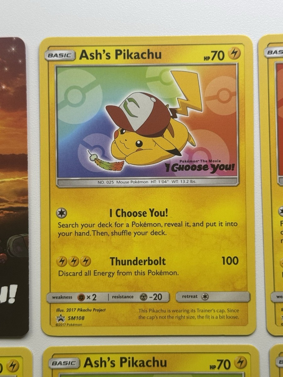 Ash's Pikachu SM108-SM114 Complete Set NM | eBay