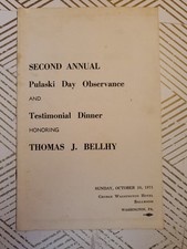 1971 2nd Annual Pulaski Day Observance Dinner Program Washington Pennsylvania 