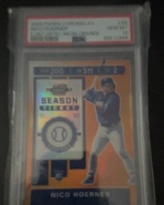 Panini 2020 Chronicles Season Ticket /17 #97 Nico Hoerner Cubs RC Insert PSA
