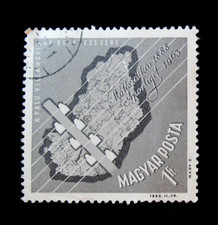 Hungary Stamps Scott 1505 Hungary Map and Power Lines 1963 Used NG