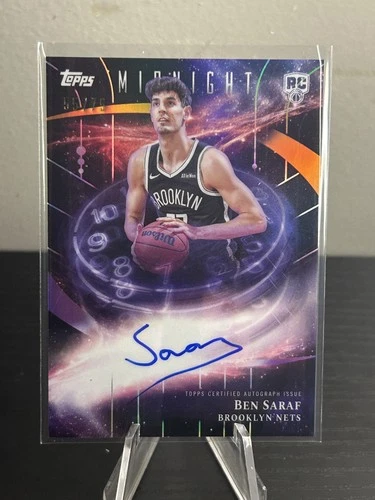 2025-26 Topps Midnight #SMR-BS Ben Saraf Stroke of Midnight Auto Rookie #/75