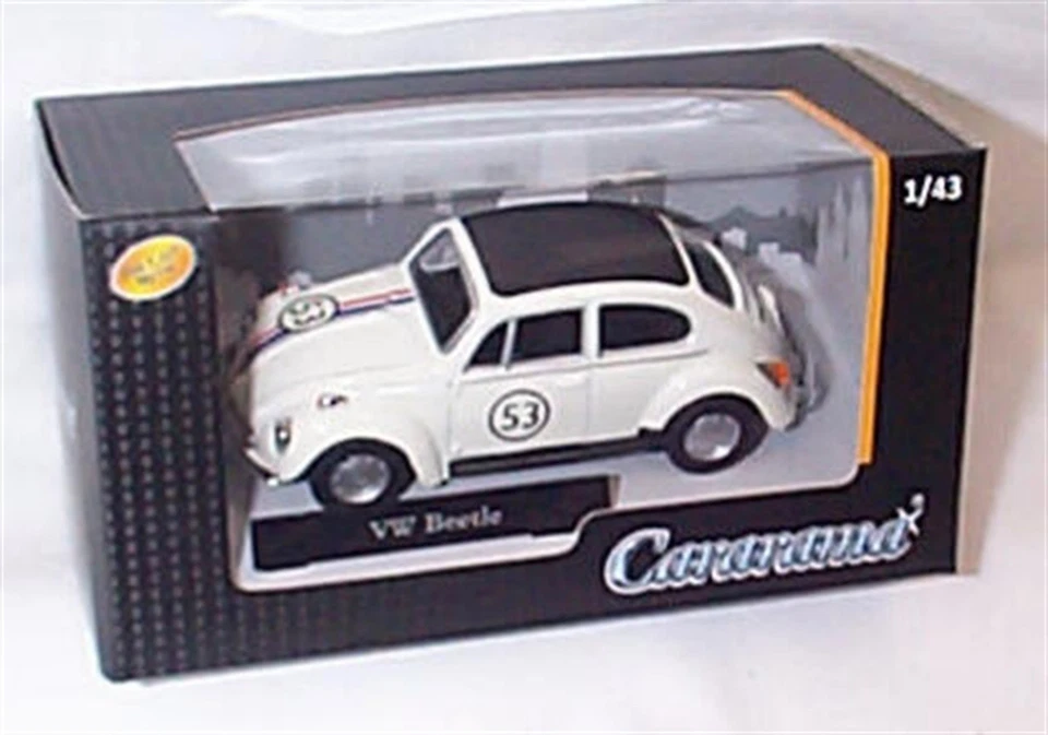 CARARAMA VW Beetle White black Roof no53 Herbie 1-43 scale new in box