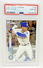 Kyle Lewis 2020 Topps Chrome #186 Rookie RC PSA Gem Mint 10 Seattle Mariners