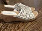 Baretraps Women’s Multicolor Wedge Slide Sandals Crochet Comfort US 8 — photo 4