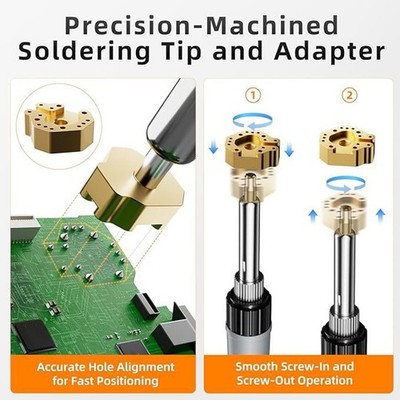 Lötkolbenspitze Set mit Adapter für Gaming Controller Joystick Reparatur