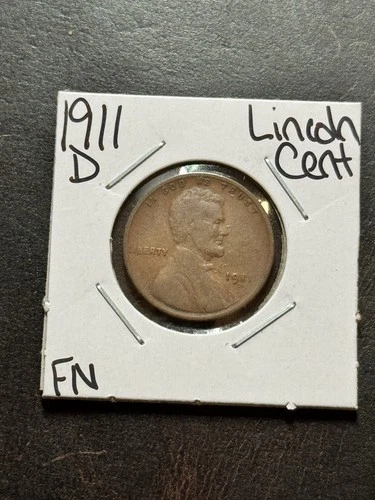 1911 D Lincoln Wheat Cent Penny FN Fine Better Date 1c Coin (Raw18288)