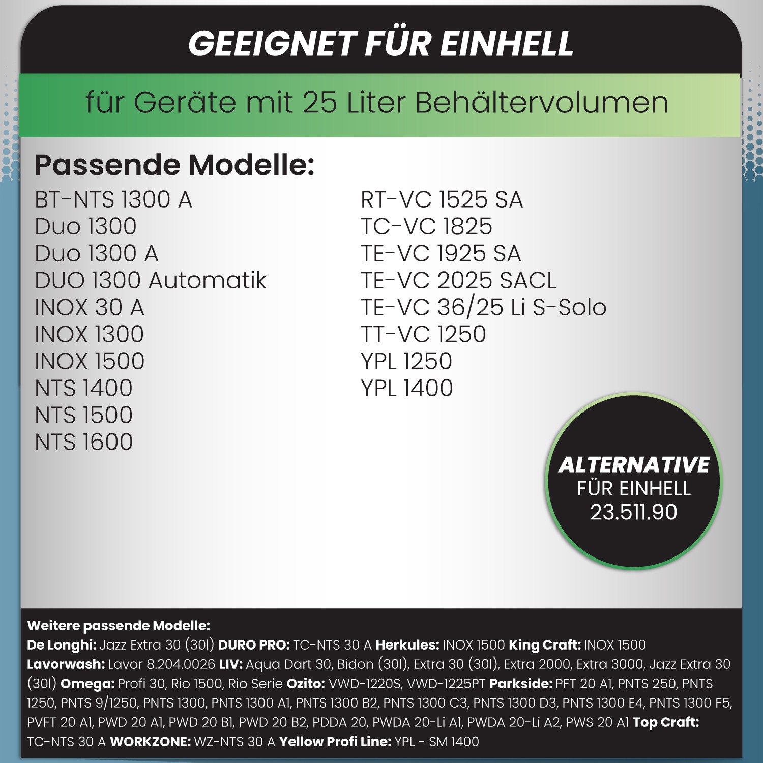 Sacchetti per aspirapolvere Einhell TE-VC 1820 foto 2